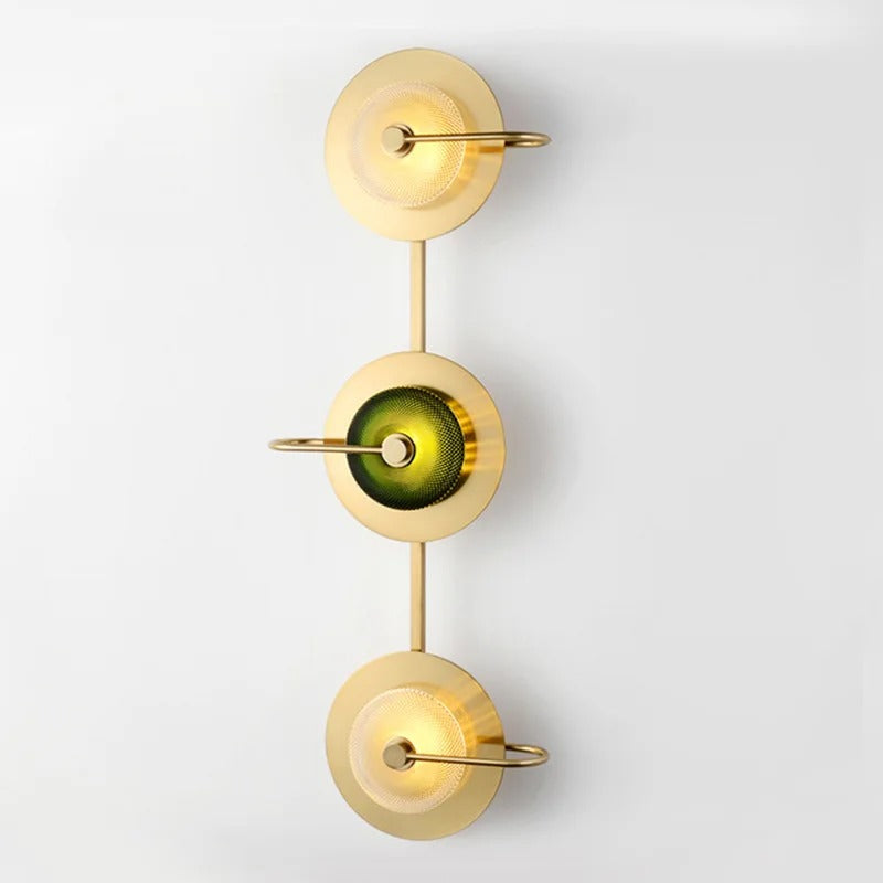 Wandlamp Goudkleurige Afwerking E27 Fitting Helder of Groen Glas voor Hal Slaapkamer Woonkamer Modern Messing-stijl Accentverlichting | Thomler