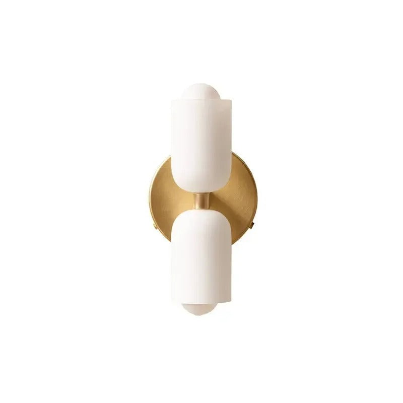 Mondgeblazen glazen wandlamp, meerkleurige kap, metalen voet, voor vaste aansluiting of met stekker, voor woonkamer, slaapkamer, hal, modern, hedendaags | Thomler