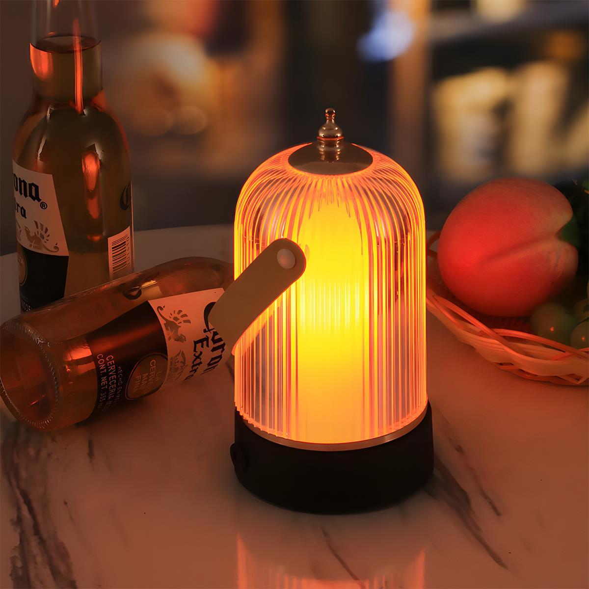 Cordless Touch-Dimming Portable Lamp 7.5 Inches Tall with USB Rechargeable Battery for Nightstand Living Area Dining Surface | Thomler