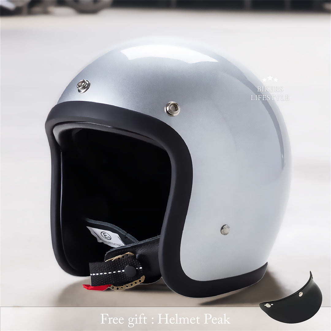 Half-shell retro motorhelm, DOT ECE-goedgekeurd, open-face cruiser-helm voor heren en dames, geschikt voor streetbikes, choppers, bobbers en scooters