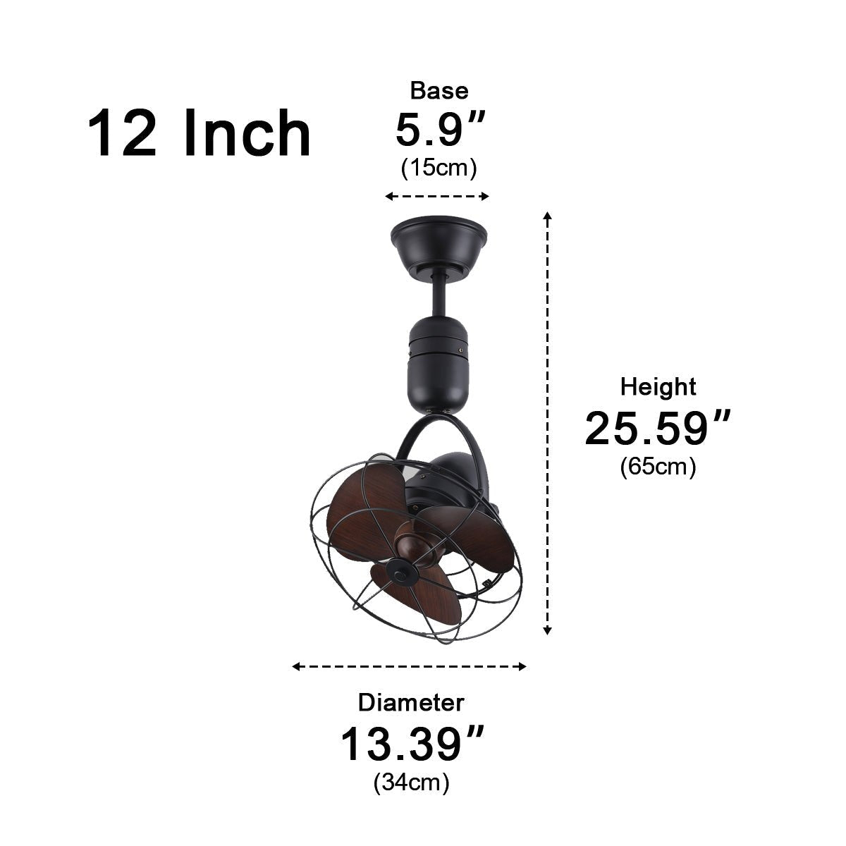 Ferngesteuerter oszillierender Ventilator, 35,6 cm, Silber, Metallgehäuse, duale Montage, verstellbare Neigung, 6 Geschwindigkeiten, Wand- und Decken-Umluftventilator für Schlafzimmer, Büro, Esszimmer | Thomler