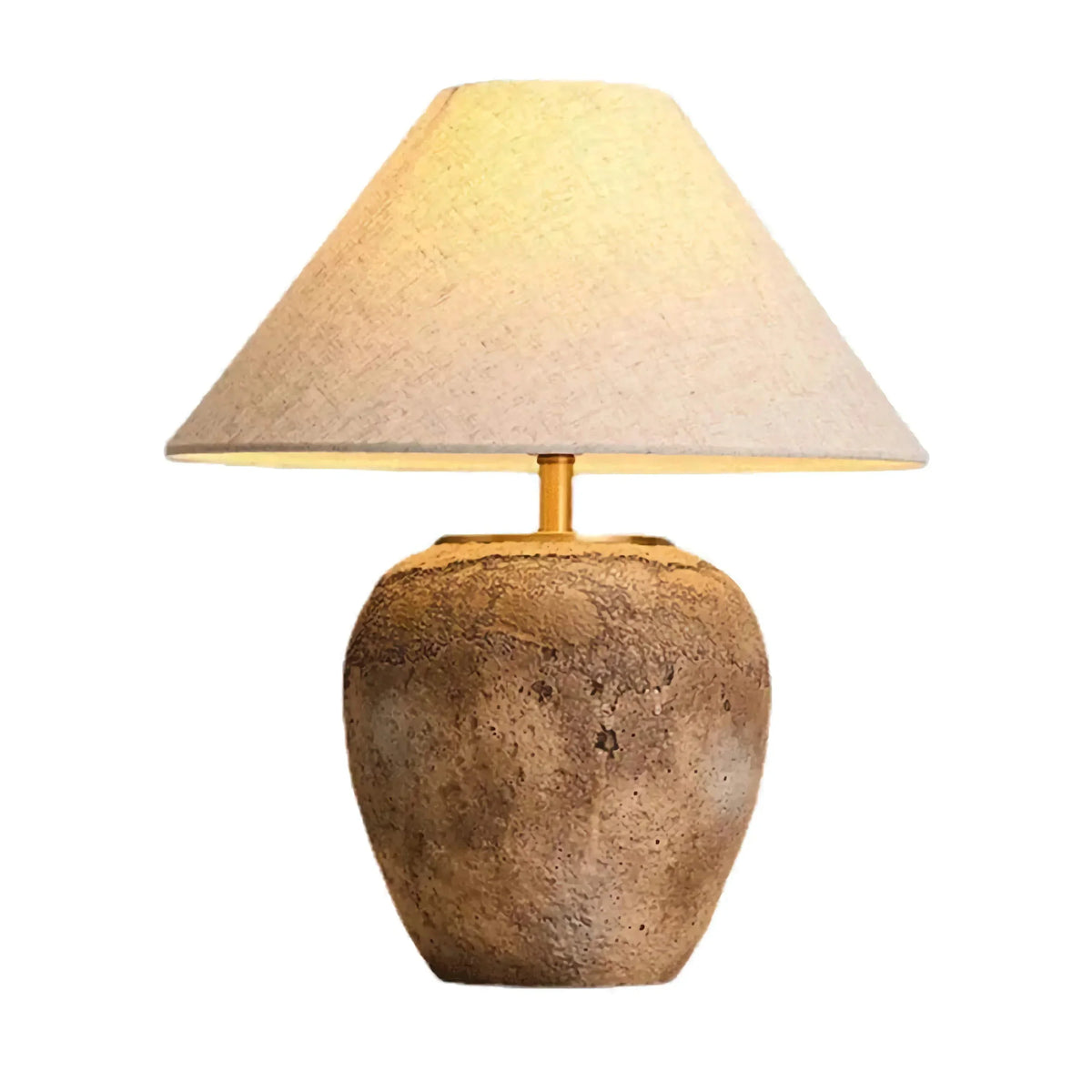 Lámpara de mesa de cerámica de 20 pulgadas de alto, luz blanca cálida, pantalla de tela ancha para dormitorio, sala de estar, mesita de noche, rincón de lectura, oficina en casa | Thomler