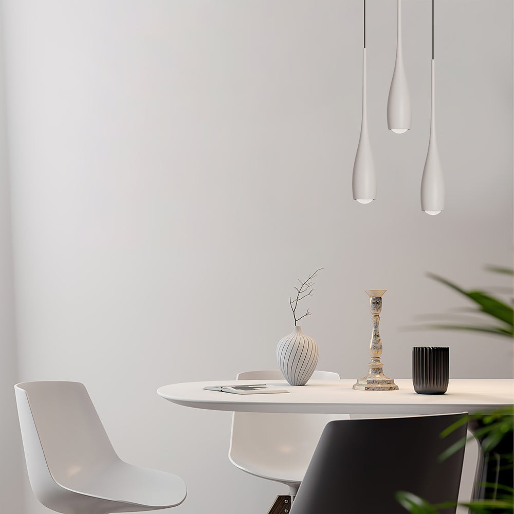 Hanging Ceiling Fixture 12 in Drop Shade Aluminum 12W Adjustable Height for Kitchen Island Dining Bedroom Study Home Decor Lighting | Thomler