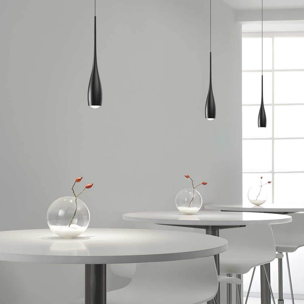 Hanging Ceiling Fixture 12 in Drop Shade Aluminum 12W Adjustable Height for Kitchen Island Dining Bedroom Study Home Decor Lighting | Thomler