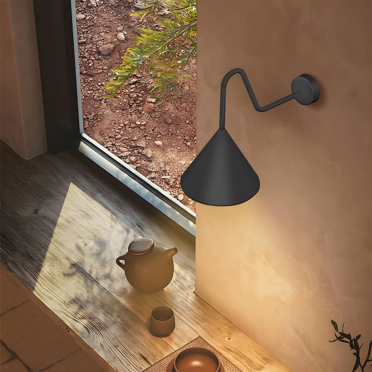 Exterior LED Fixture for Entryway, Deck & Walkway – Weather-Resistant Metal Housing, 3000K Glow – 10 in Bell Design