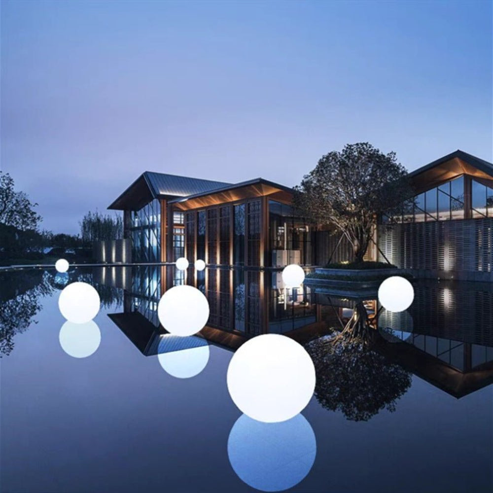LED-Solar-Gartenkugel, 25 cm, wasserdicht, mit Farbwechsel, ferngesteuert, kabellos, wiederaufladbar, für Garten, Gehwege, Landschaftsbeleuchtung auf der Terrasse | Thomler