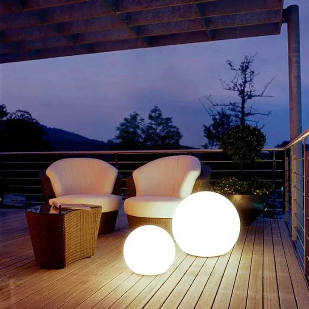 LED Solar Garden Sphere 10-Inch Waterproof Color-Changing Remote Controlled Wireless Rechargeable Yard Pathway Landscape Lighting for Patio | Thomler