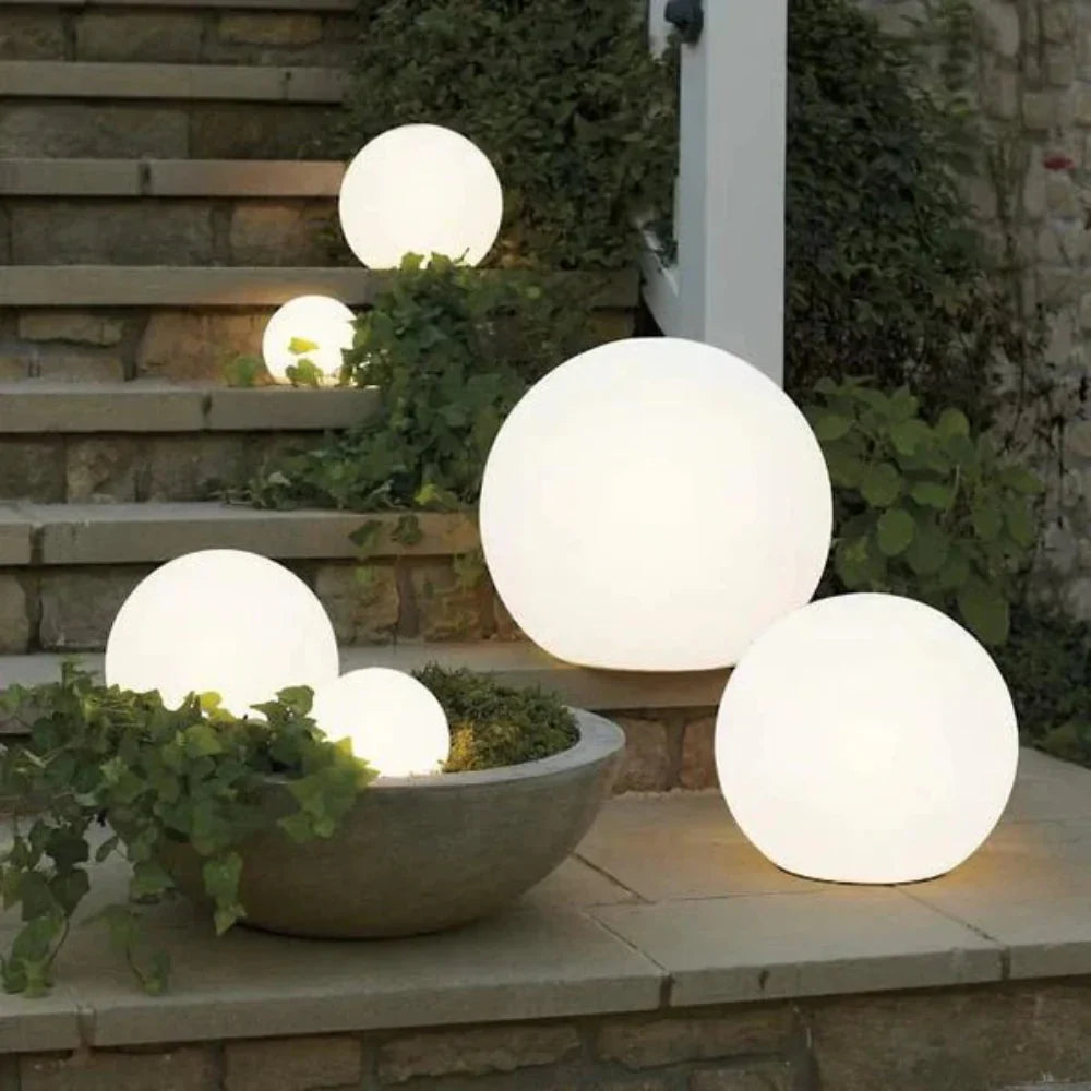 LED-Solar-Gartenkugel, 25 cm, wasserdicht, mit Farbwechsel, ferngesteuert, kabellos, wiederaufladbar, für Garten, Gehwege, Landschaftsbeleuchtung auf der Terrasse | Thomler