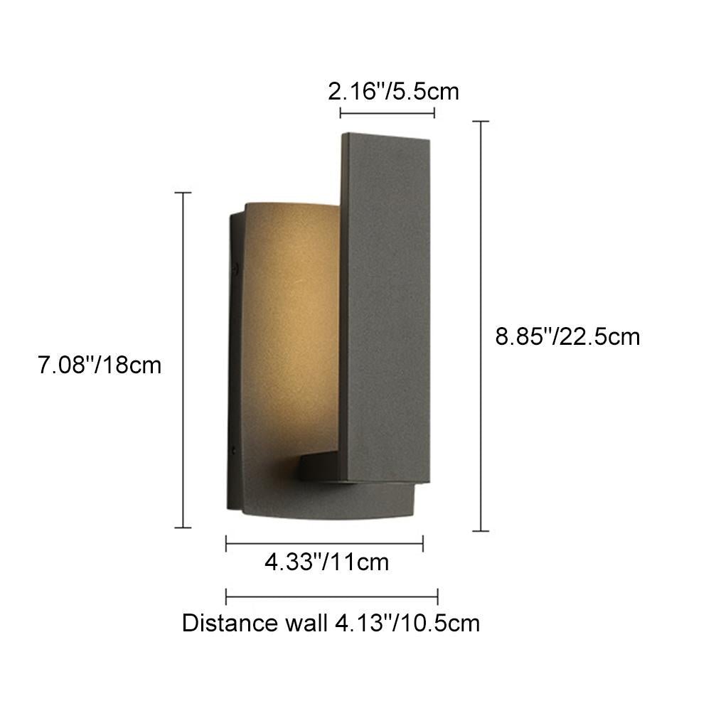 Outdoor LED-Wandleuchte Aluminium 43 cm wasserdicht schwarz Außenleuchte warmweiß für Hauseingang Terrasse Fassadenbeleuchtung | Thomler