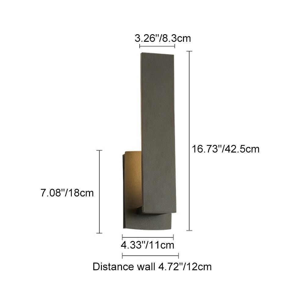 Outdoor LED-Wandleuchte Aluminium 43 cm wasserdicht schwarz Außenleuchte warmweiß für Hauseingang Terrasse Fassadenbeleuchtung | Thomler