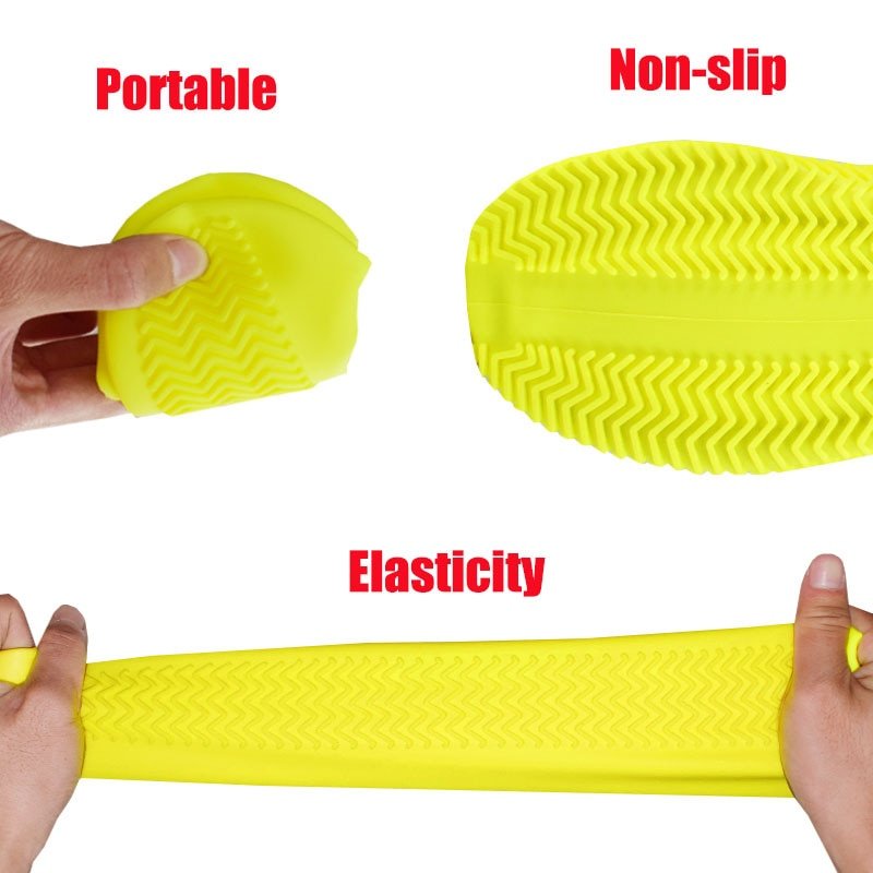 Reusable Silicone Rain Shoe Protectors with Non-Slip Grip for Men, Women & Kids – Lightweight Foldable Covers for Outdoor Activities & Wet W | Thomler