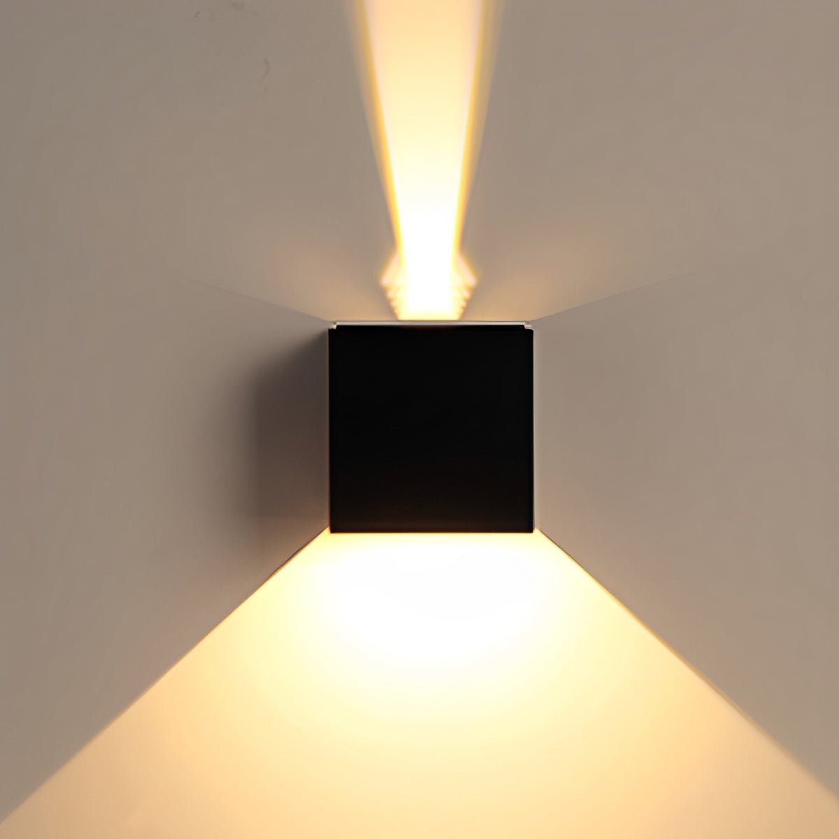 Außenwandleuchte 12W Aluminium Würfel-Design Schwarz Weiß Up Down Licht für Terrasse Eingang Garten Wasserdicht IP65 | Thomler