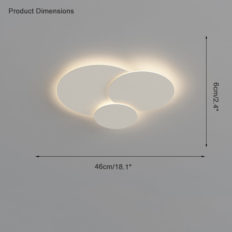 Flush Mount LED Ceiling Light Fixture 31.5×28 in Dimmable Remote Control White Acrylic Modern Disc Design for Bedroom Living Room Bathroom 1 | Thomler