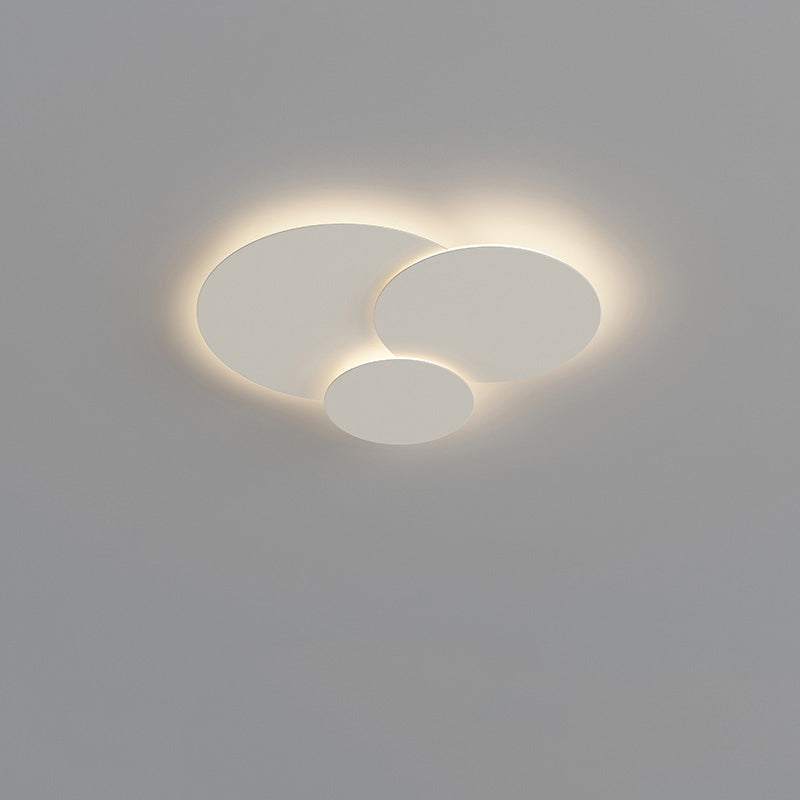 Flush Mount LED Ceiling Light Fixture 31.5×28 in Dimmable Remote Control White Acrylic Modern Disc Design for Bedroom Living Room Bathroom 1 | Thomler