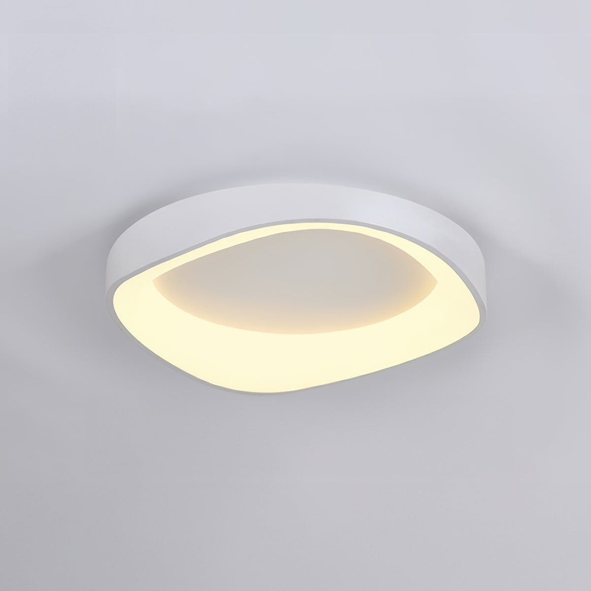 Round Wood Grain Flush Mount LED Light 16-24 Inch Iron Acrylic Fixture for Bedroom Living Room Den Office Scandinavian Minimalist Modern Far | Thomler