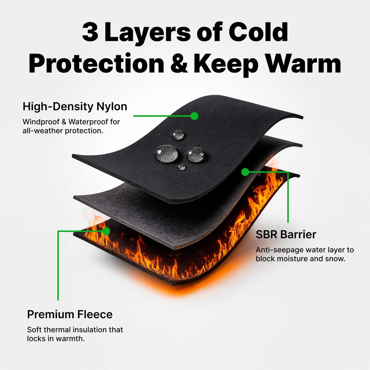 Cold-Weather Bike Gloves with Touch-Sensitive Fingertips & Thermal Fleece Lining