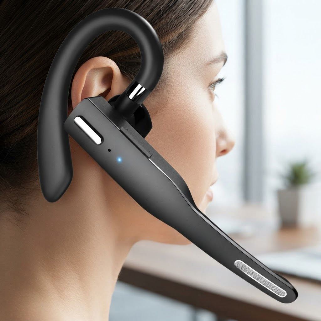 Auriculares inalámbricos Bluetooth con micrófono con cancelación de ruido y ángulo ajustable
