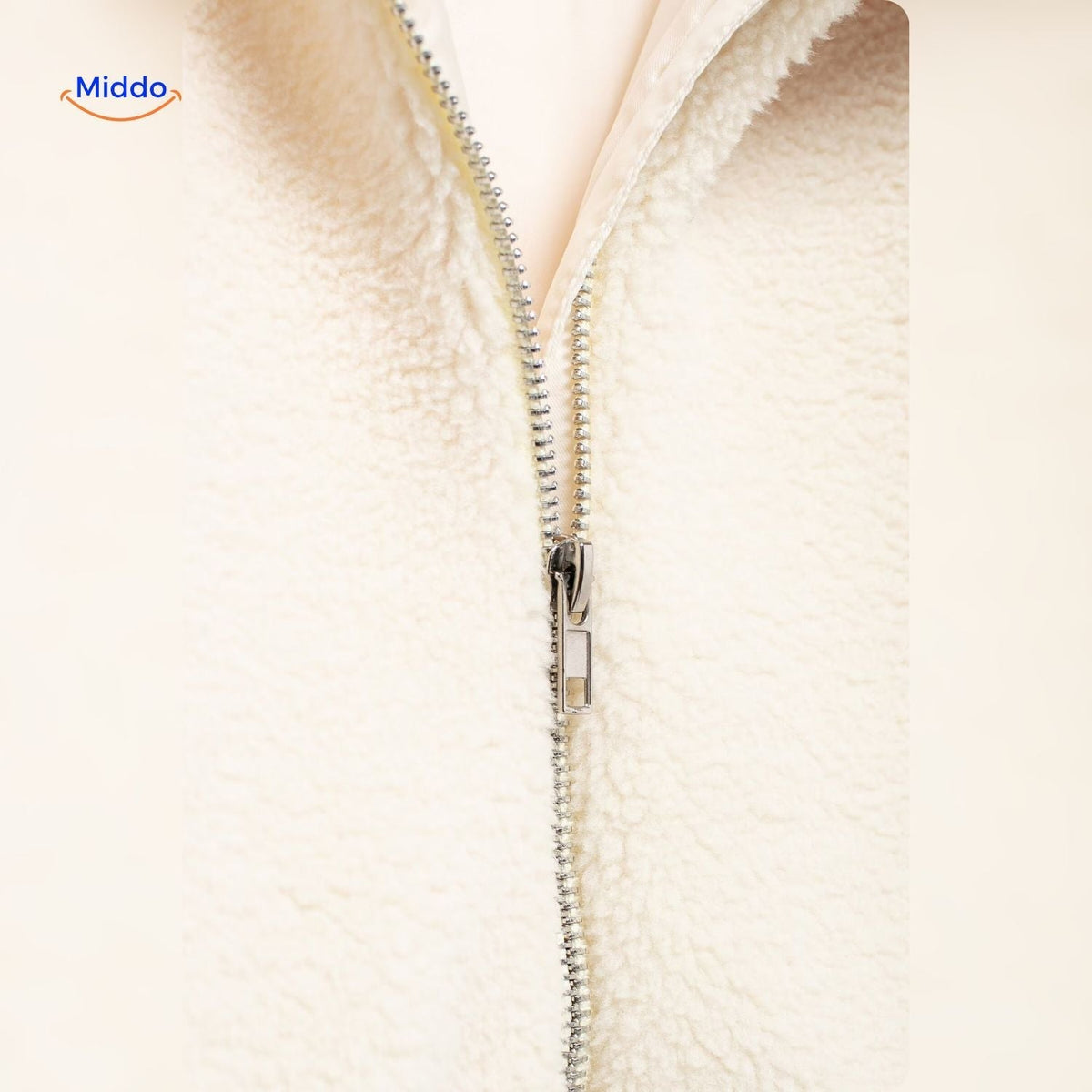 Faux Shearling Jacket with Stand Collar for Women – Plush Sherpa Winter Coat