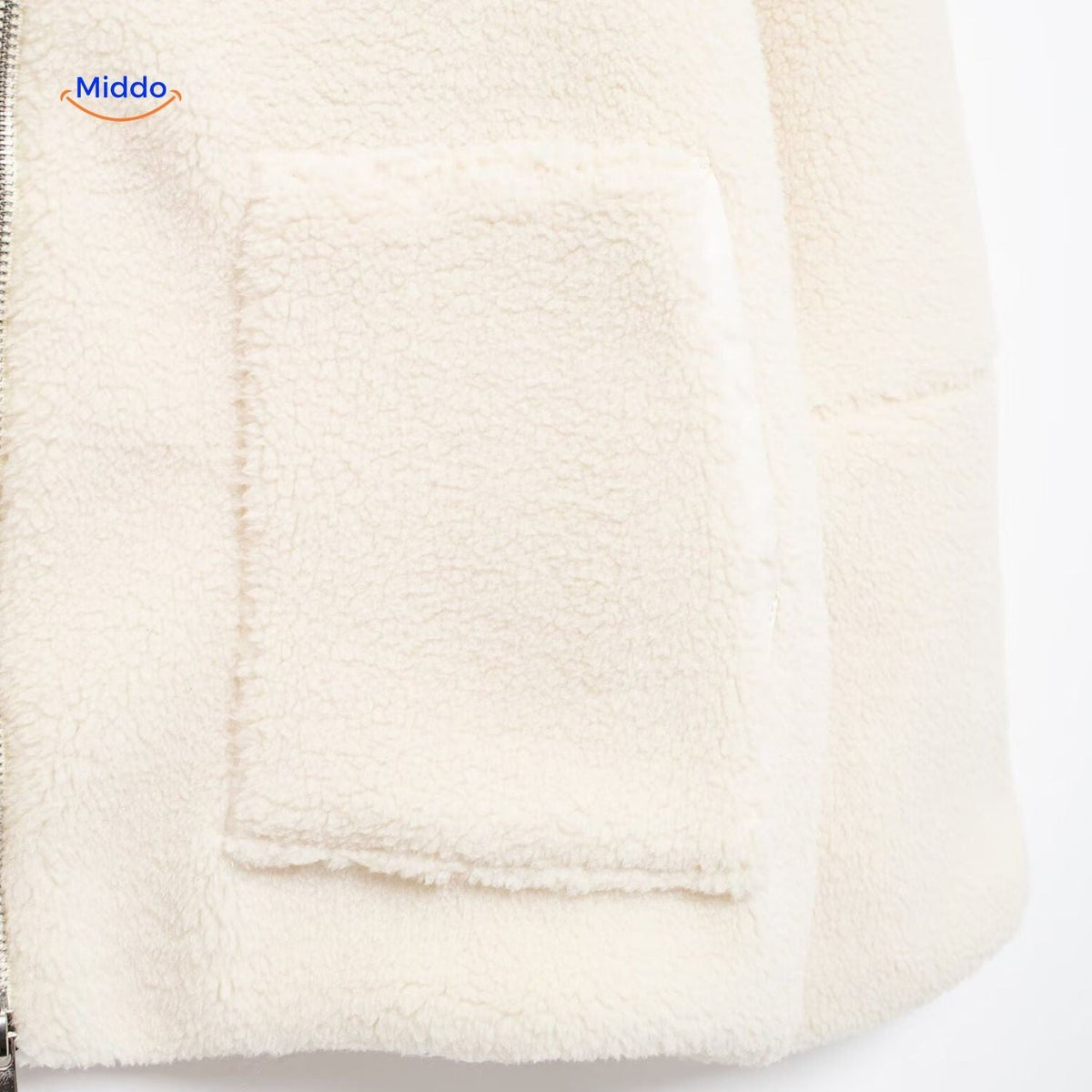 Faux Shearling Jacket with Stand Collar for Women – Plush Sherpa Winter Coat