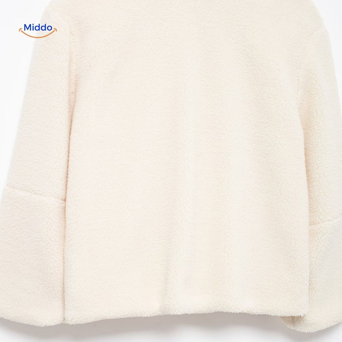 Faux Shearling Jacket with Stand Collar for Women – Plush Sherpa Winter Coat