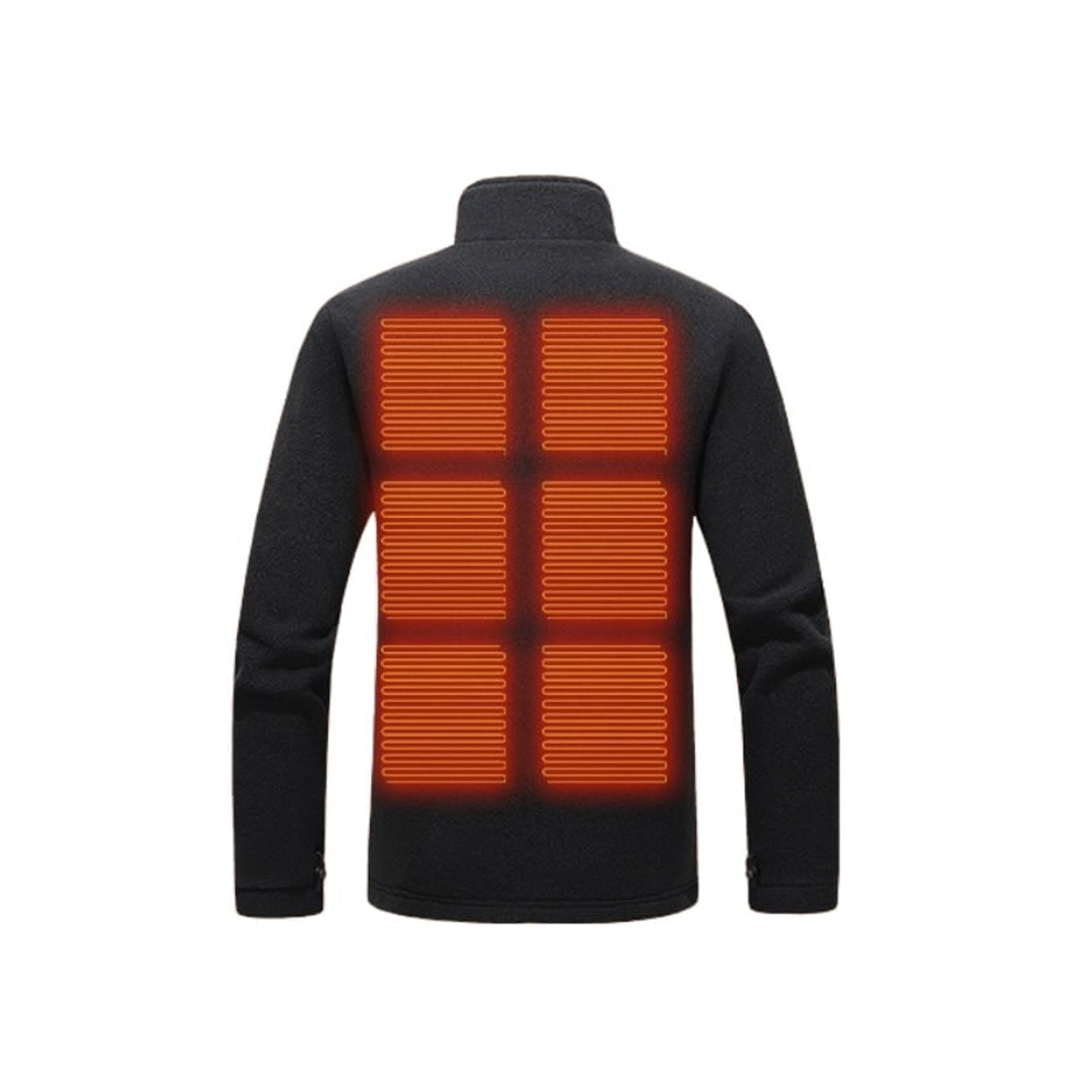 Women's Heated Fleece Jacket With USB Zip Front And Stand Collar Delivering Lightweight Portable Electric Warmth