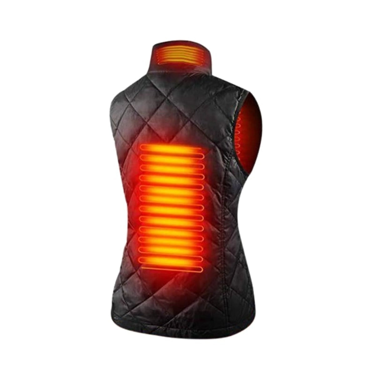 Dames Verwarmd Vest USB Oplaadbaar Elektrisch Thermisch Gewatteerd Buitenvest met Opstaande Kraag