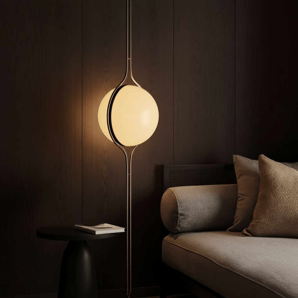 Spannbare Lichtsäule 249-279 cm hohe Acryl-Turmlampe für Wohnzimmer Studio Eingangsbereich, dekorative Stehleuchte mit stimmungsvollem Licht | Thomler